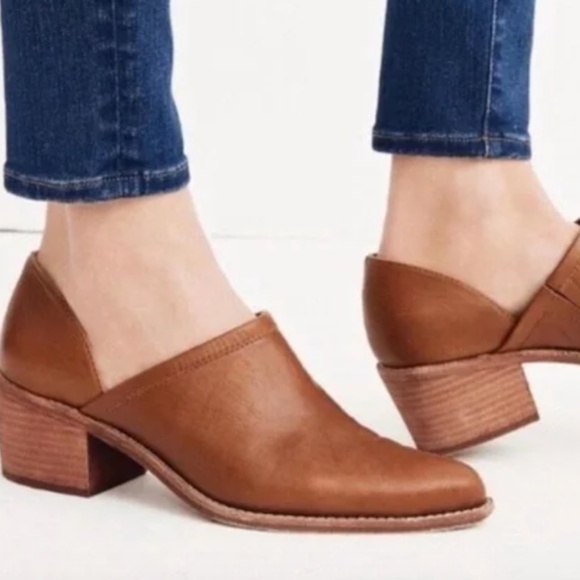 Madewell Shoes - Madewell The Brady Lowcut Brown Leather Bootie Size 7.5